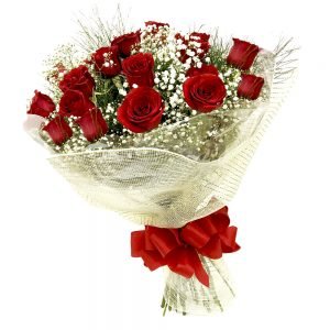 buque de rosas vermelha surprise