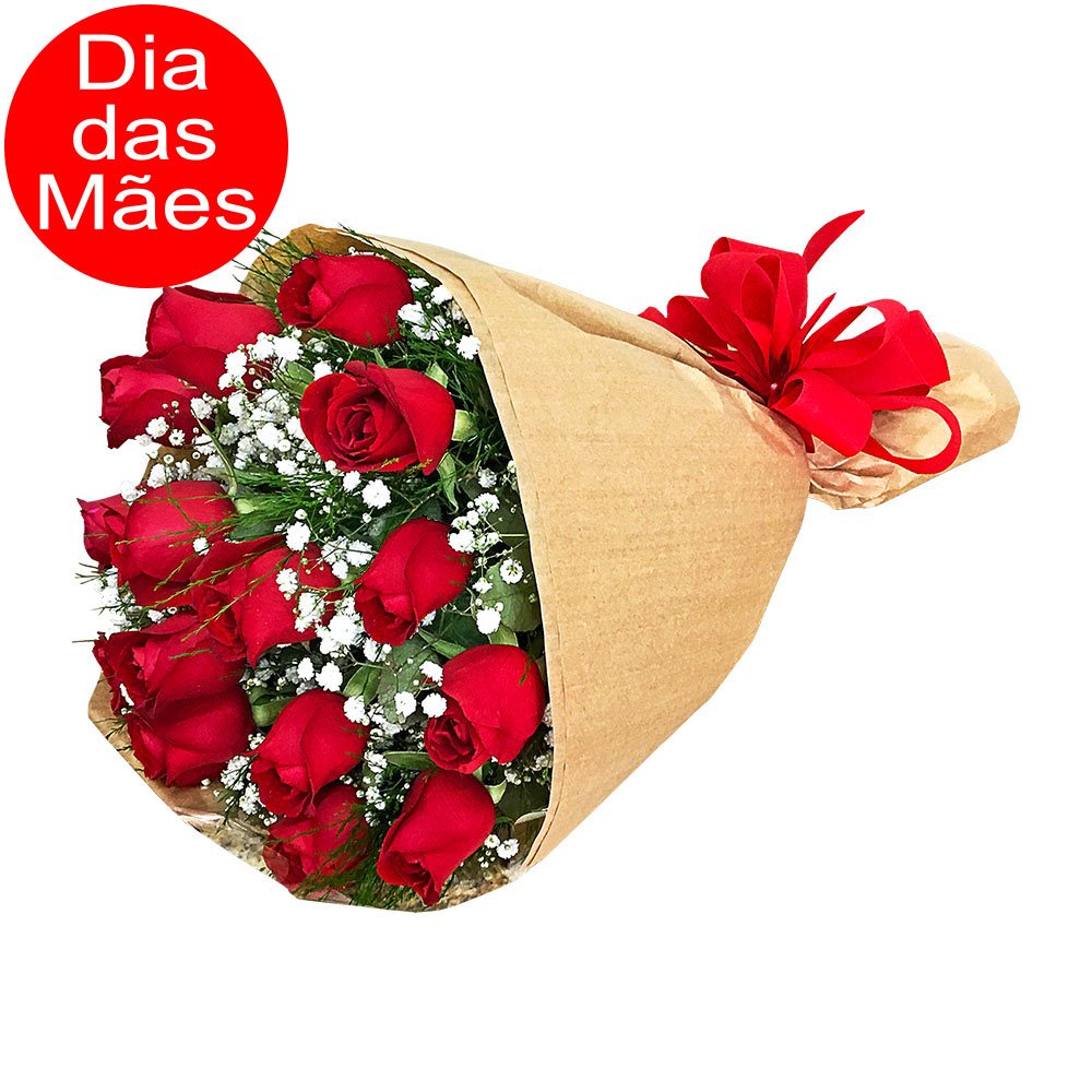 Buquê de Rosas Vermelhas Impressões Dia das Mães - Floricultura Taquari ...