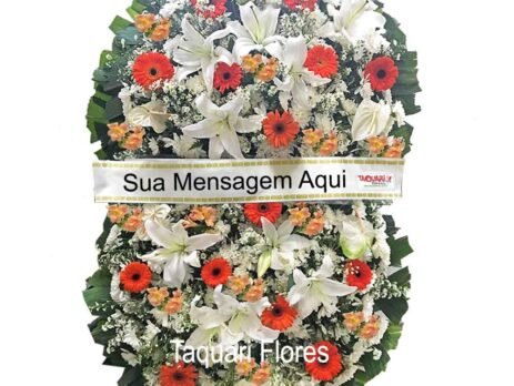 Coroa de Flores Com Flores Cor de Laranja