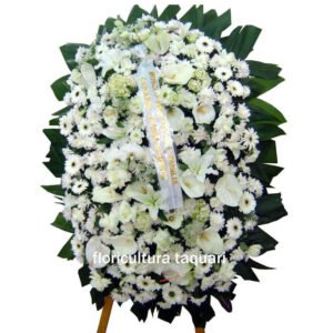 Coroa de Flores Super Luxo Branca