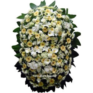 Coroa de Flores Super Luxo Com Flores Champanhe