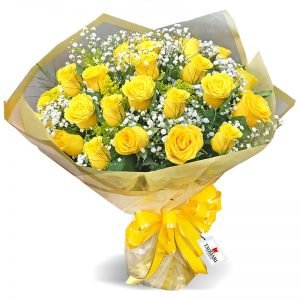 Buquê de Rosas Amarelas com 24 Rosas